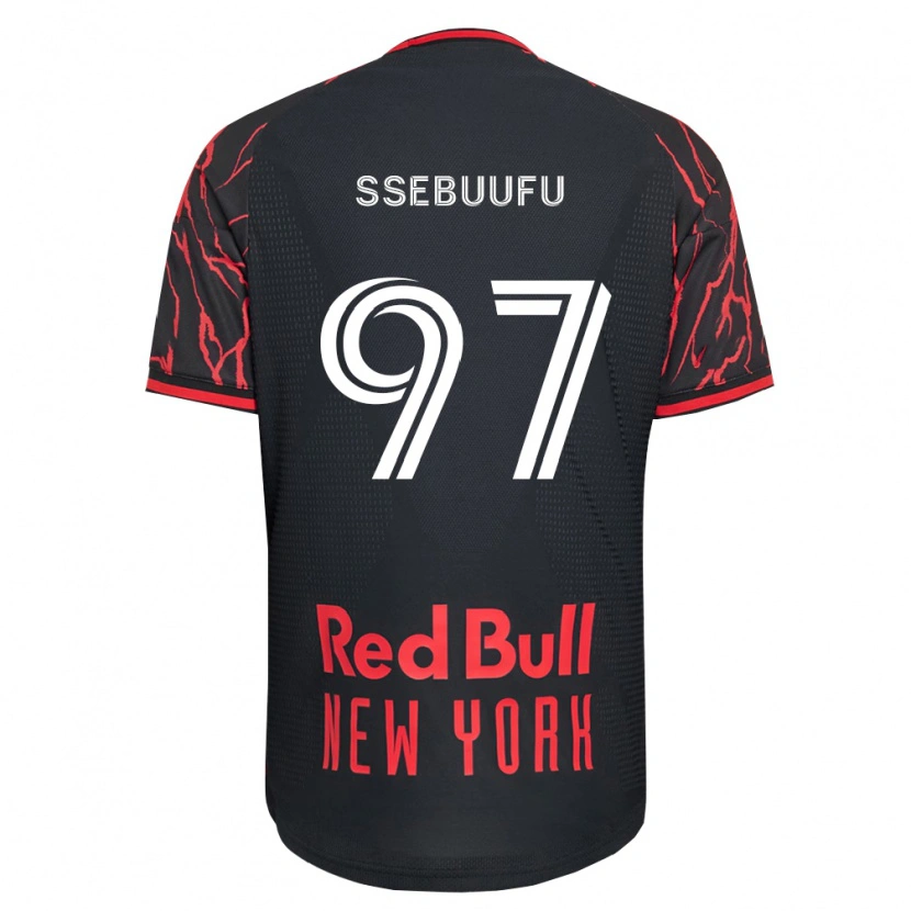 Danxen Niño Camiseta Frank Ssebuufu #97 Rojo Negro Blanco 1ª Equipación 2026/27 La Camisa México