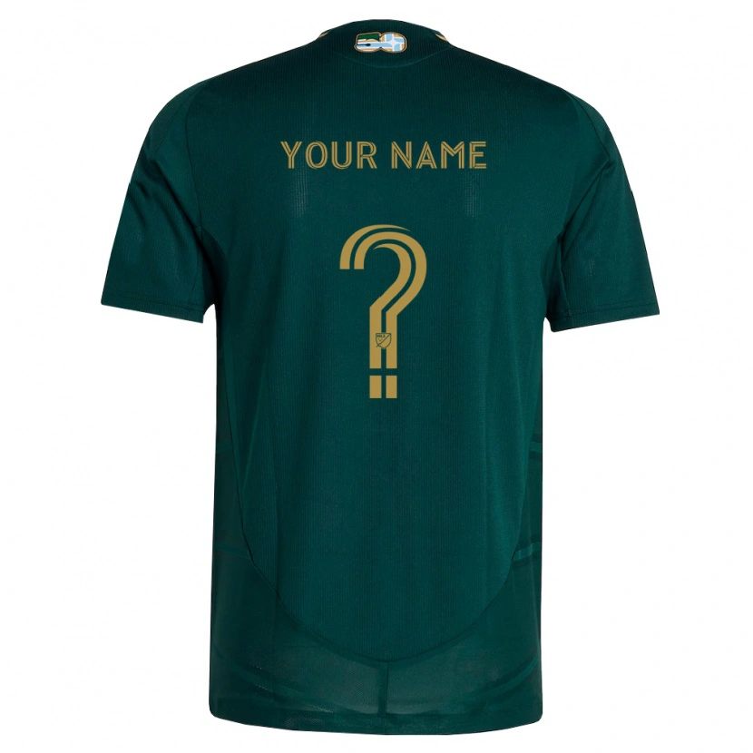 Danxen Niño Camiseta Su Nombre #0 Verde Oscuro Marrón 1ª Equipación 2026/27 La Camisa México