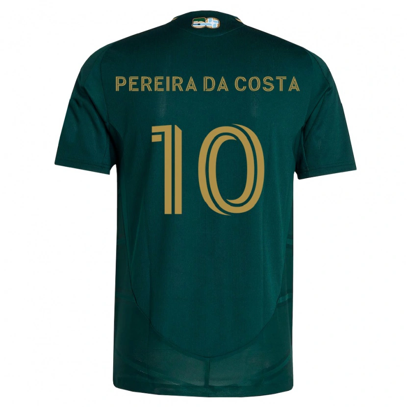 Danxen Niño Camiseta David Da Costa #10 Verde Oscuro Marrón 1ª Equipación 2026/27 La Camisa México