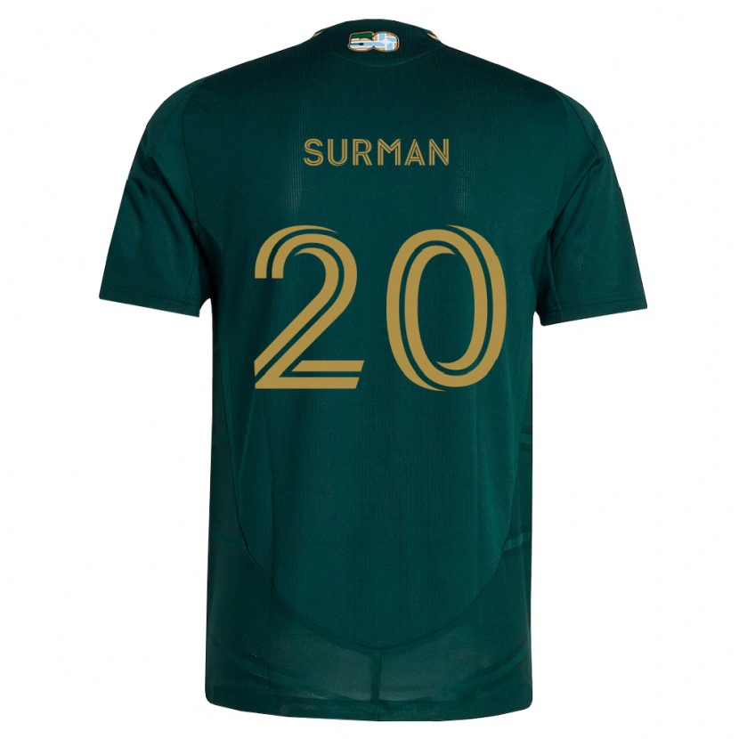 Danxen Niño Camiseta Finn Surman #20 Verde Oscuro Marrón 1ª Equipación 2026/27 La Camisa México