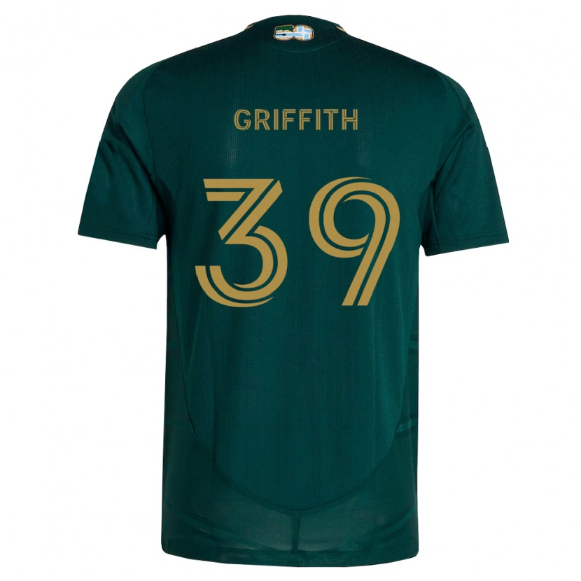 Danxen Niño Camiseta Colin Griffith #39 Verde Oscuro Marrón 1ª Equipación 2026/27 La Camisa México