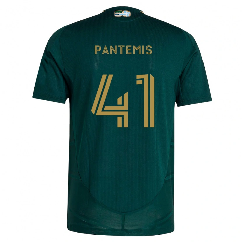 Danxen Niño Camiseta James Pantemis #41 Verde Oscuro Marrón 1ª Equipación 2026/27 La Camisa México
