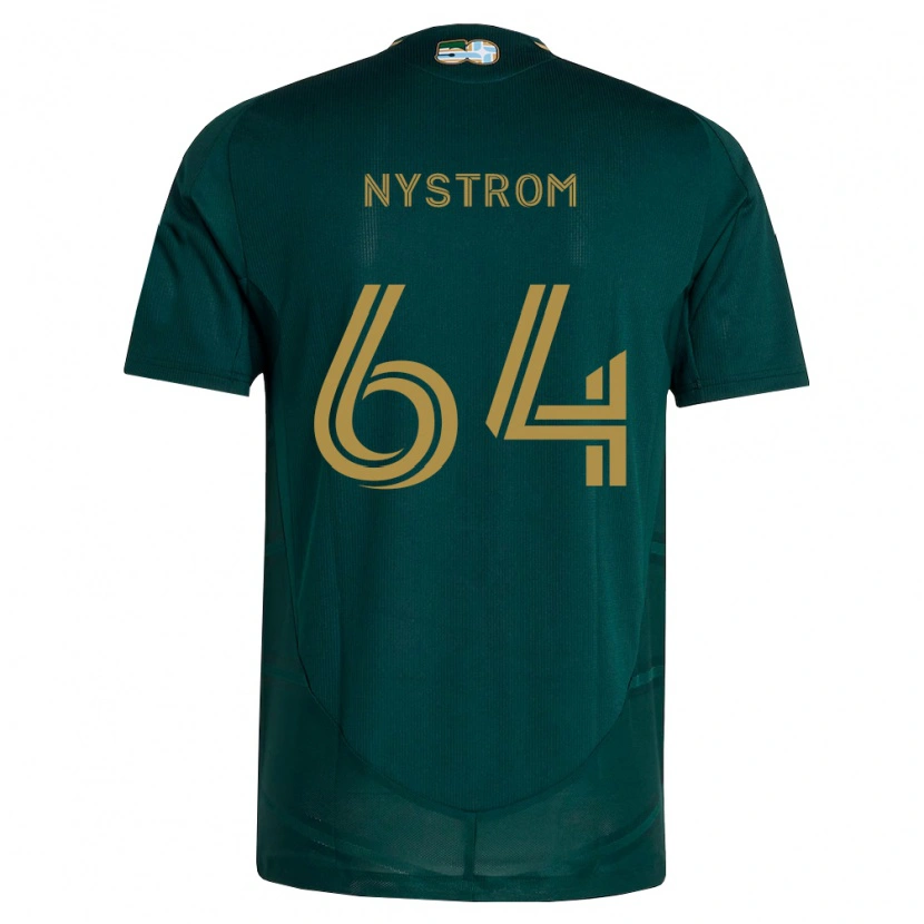 Danxen Niño Camiseta August Nystrom #64 Verde Oscuro Marrón 1ª Equipación 2026/27 La Camisa México
