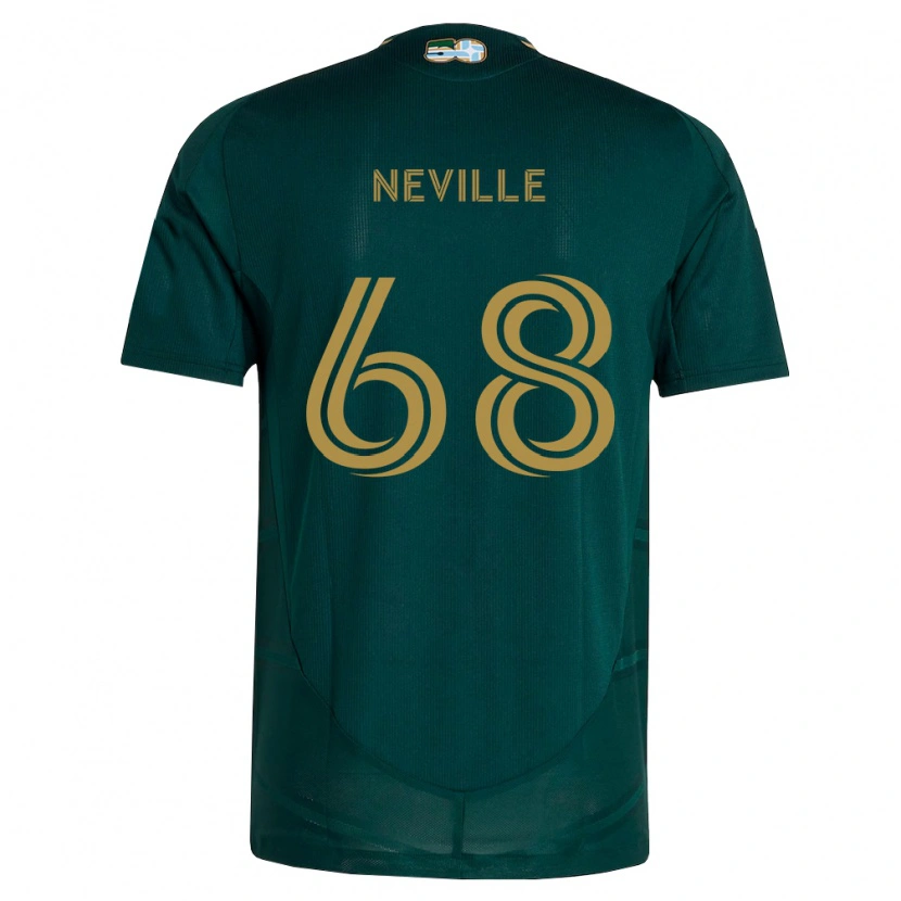 Danxen Niño Camiseta Harvey Neville #68 Verde Oscuro Marrón 1ª Equipación 2026/27 La Camisa México