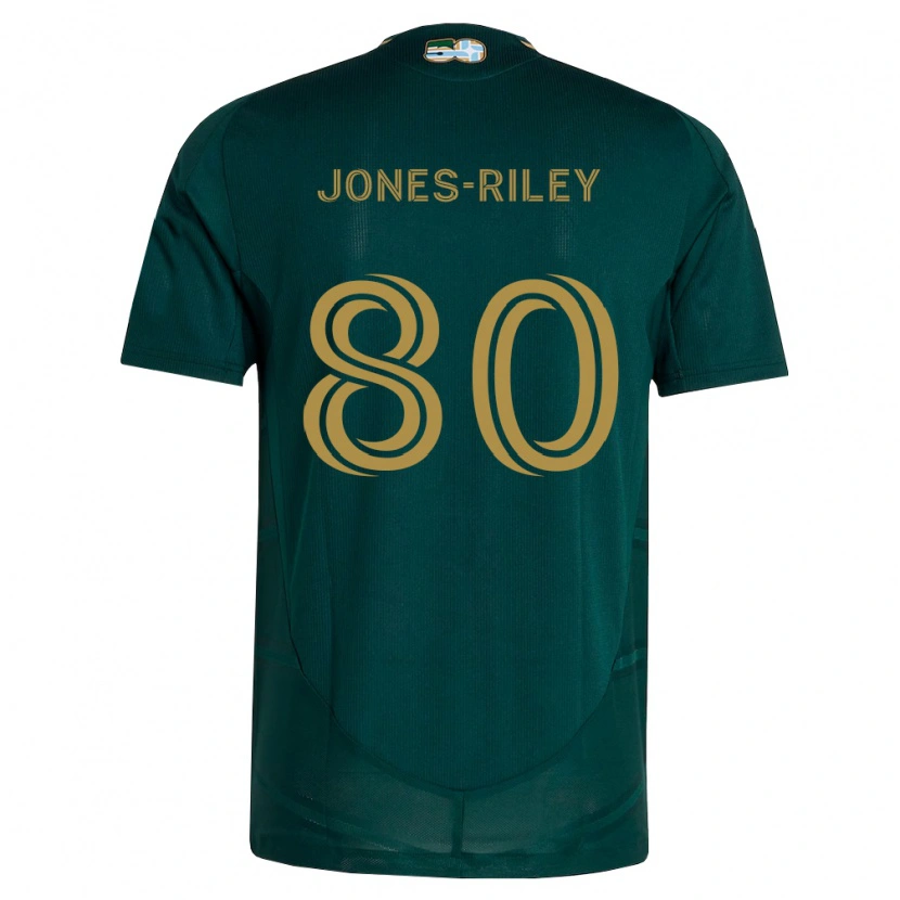 Danxen Niño Camiseta Jaden Jones-Riley #80 Verde Oscuro Marrón 1ª Equipación 2026/27 La Camisa México