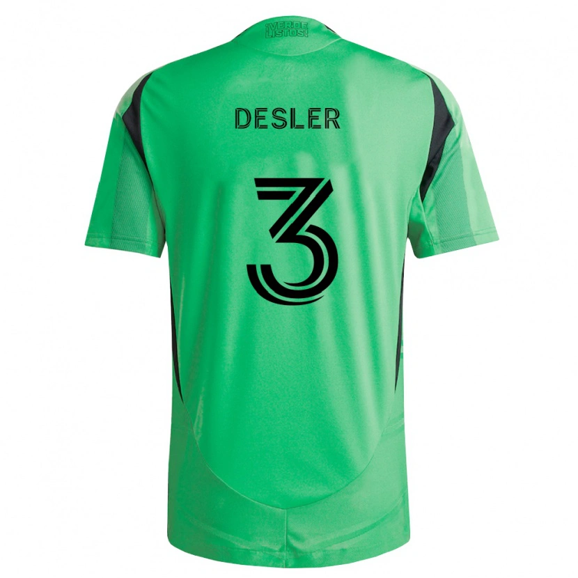 Danxen Niño Camiseta Mikkel Desler #3 Verde Esmeralda Negro 1ª Equipación 2026/27 La Camisa México