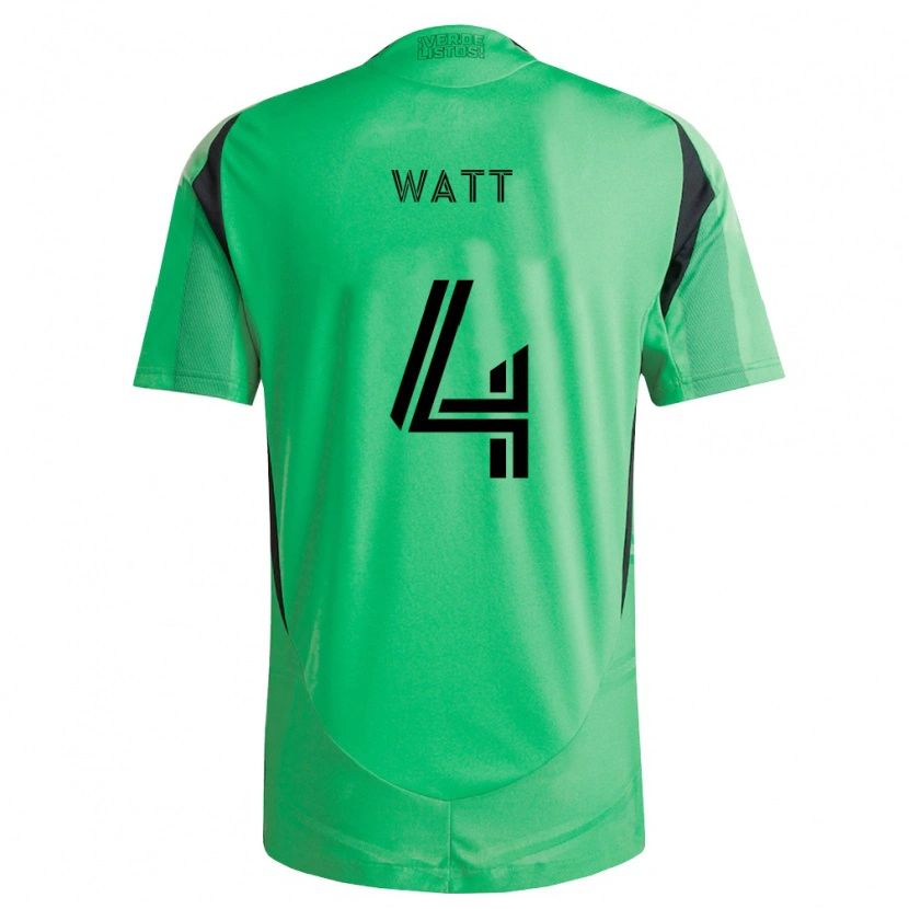 Danxen Niño Camiseta Evan Watt #4 Verde Esmeralda Negro 1ª Equipación 2026/27 La Camisa México