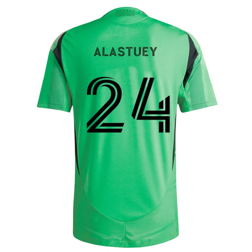 Danxen Niño Camiseta Jorge Alastuey #24 Verde Esmeralda Negro 1ª Equipación 2026/27 La Camisa México