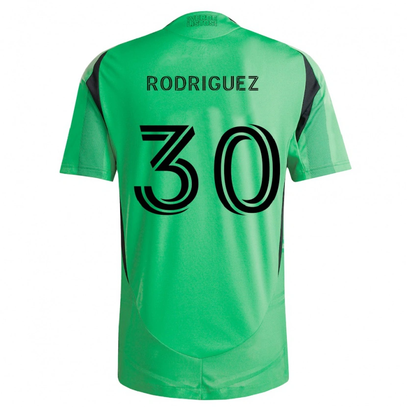 Danxen Niño Camiseta Memo Rodríguez #30 Verde Esmeralda Negro 1ª Equipación 2026/27 La Camisa México