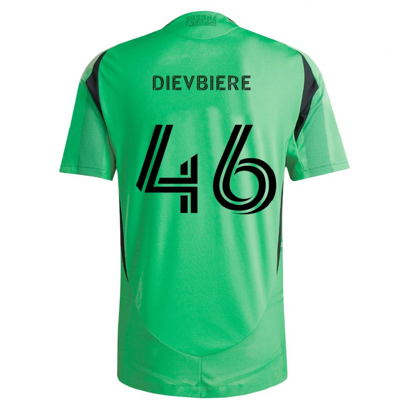 Danxen Niño Camiseta Vona Dievbiere #46 Verde Esmeralda Negro 1ª Equipación 2026/27 La Camisa México