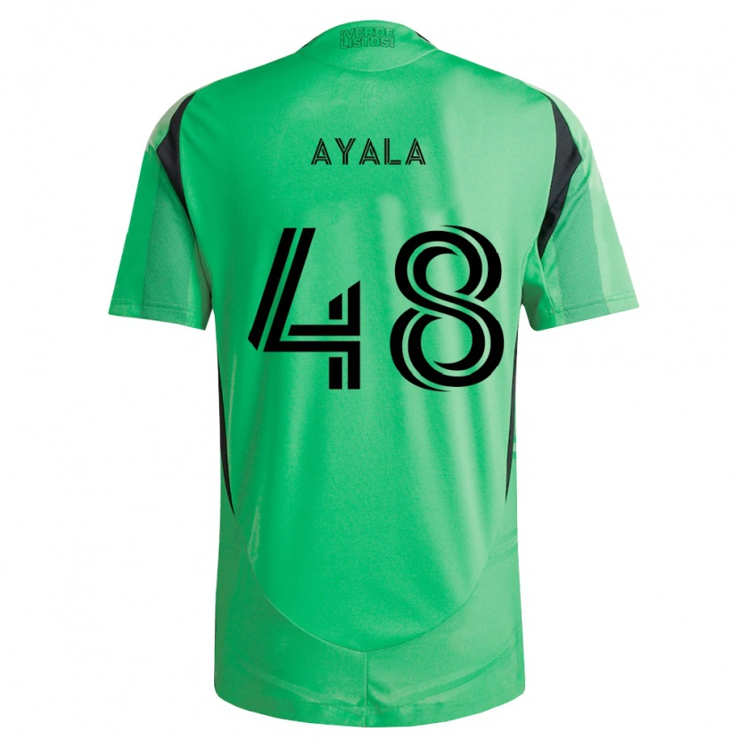 Danxen Niño Camiseta Christian Ayala #48 Verde Esmeralda Negro 1ª Equipación 2026/27 La Camisa México