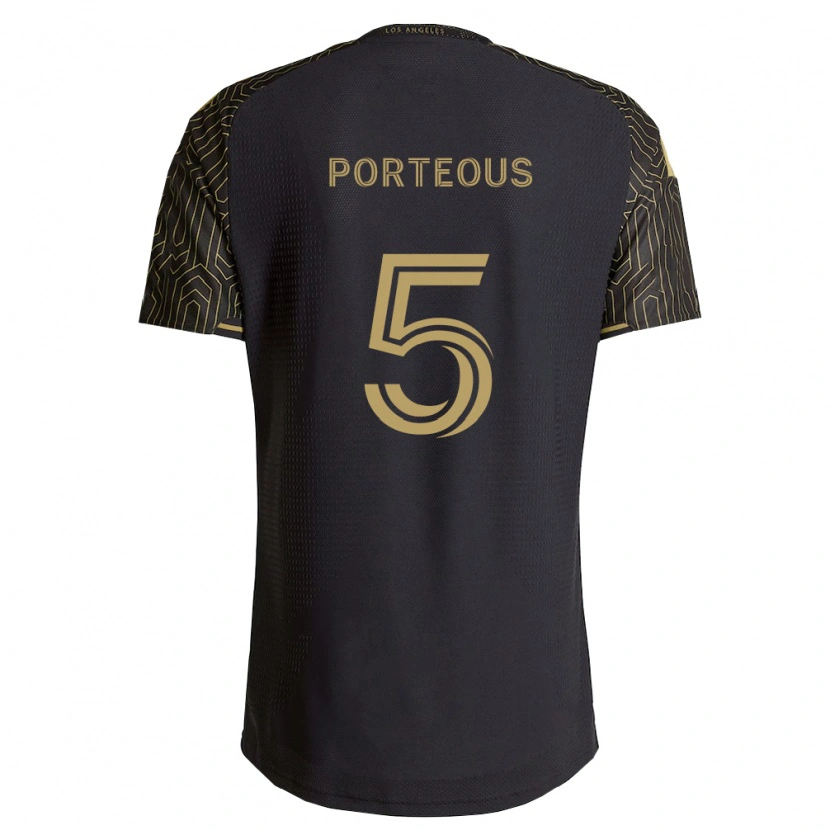 Danxen Niño Camiseta Ryan Porteous #5 Marrón Negro 1ª Equipación 2026/27 La Camisa México