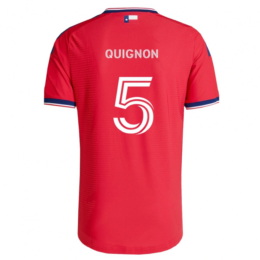 Danxen Niño Camiseta Facundo Quignón #5 Rojo Azul Blanco 1ª Equipación 2026/27 La Camisa México