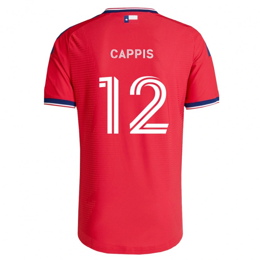 Danxen Niño Camiseta Christian Cappis #12 Rojo Azul Blanco 1ª Equipación 2026/27 La Camisa México