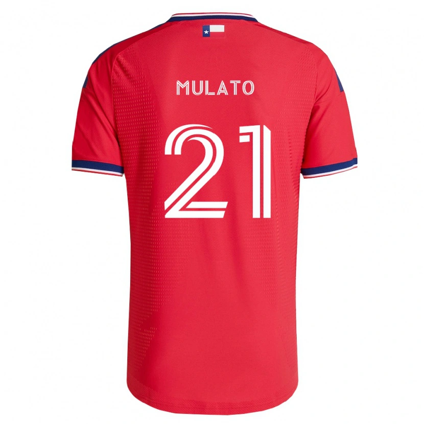 Danxen Niño Camiseta José Mulato #21 Rojo Azul Blanco 1ª Equipación 2026/27 La Camisa México