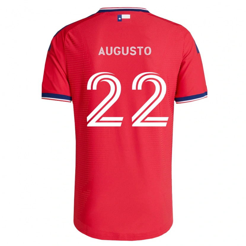Danxen Niño Camiseta Álvaro Augusto #22 Rojo Azul Blanco 1ª Equipación 2026/27 La Camisa México