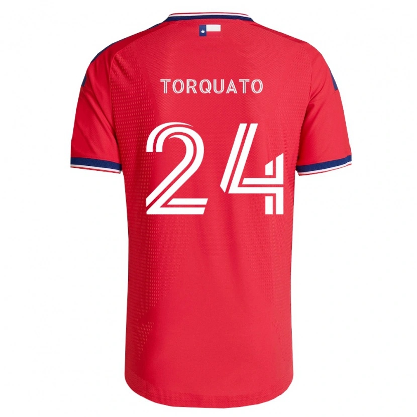 Danxen Niño Camiseta Joshua Torquato #24 Rojo Azul Blanco 1ª Equipación 2026/27 La Camisa México