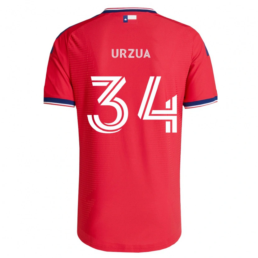 Danxen Niño Camiseta Alejandro Urzua #34 Rojo Azul Blanco 1ª Equipación 2026/27 La Camisa México