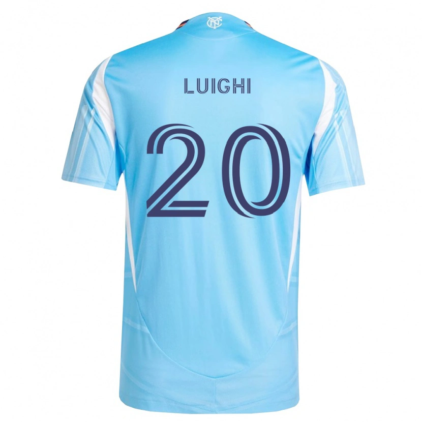 Danxen Niño Camiseta Luighi Hanri Sousa Santos #20 Azul Cielo Blanco 1ª Equipación 2026/27 La Camisa México