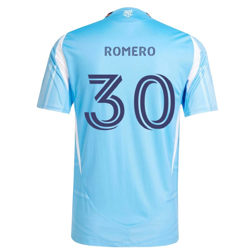 Danxen Niño Camiseta Tomás Romero #30 Azul Cielo Blanco 1ª Equipación 2026/27 La Camisa México