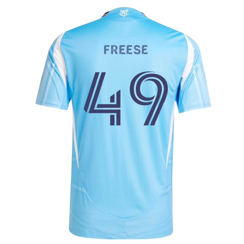 Danxen Niño Camiseta Matt Freese #49 Azul Cielo Blanco 1ª Equipación 2026/27 La Camisa México