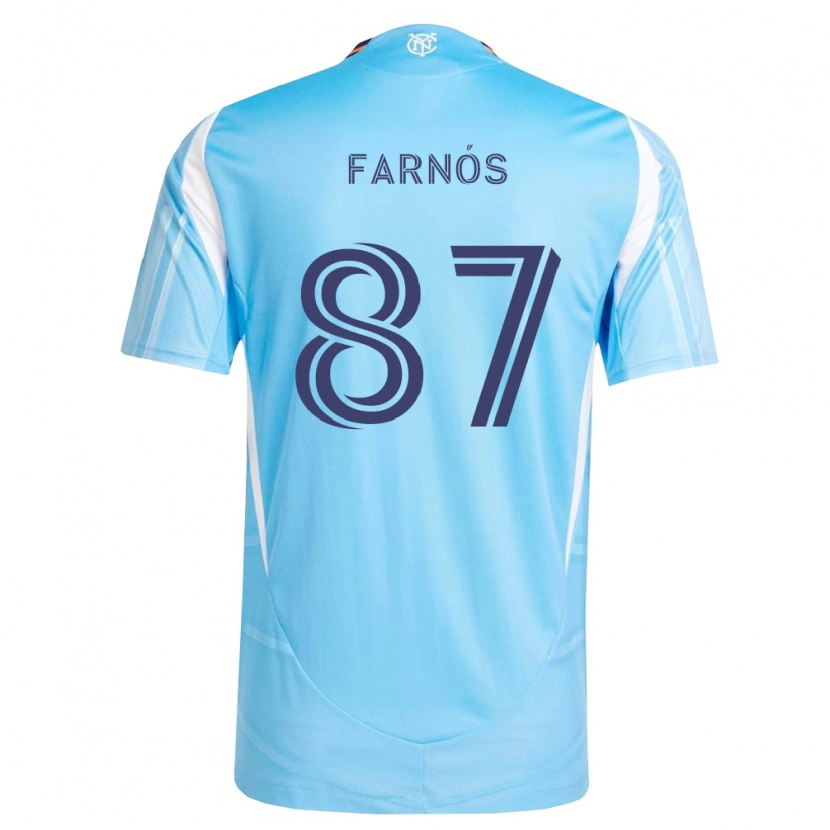 Danxen Niño Camiseta Arnau Farnós #87 Azul Cielo Blanco 1ª Equipación 2026/27 La Camisa México