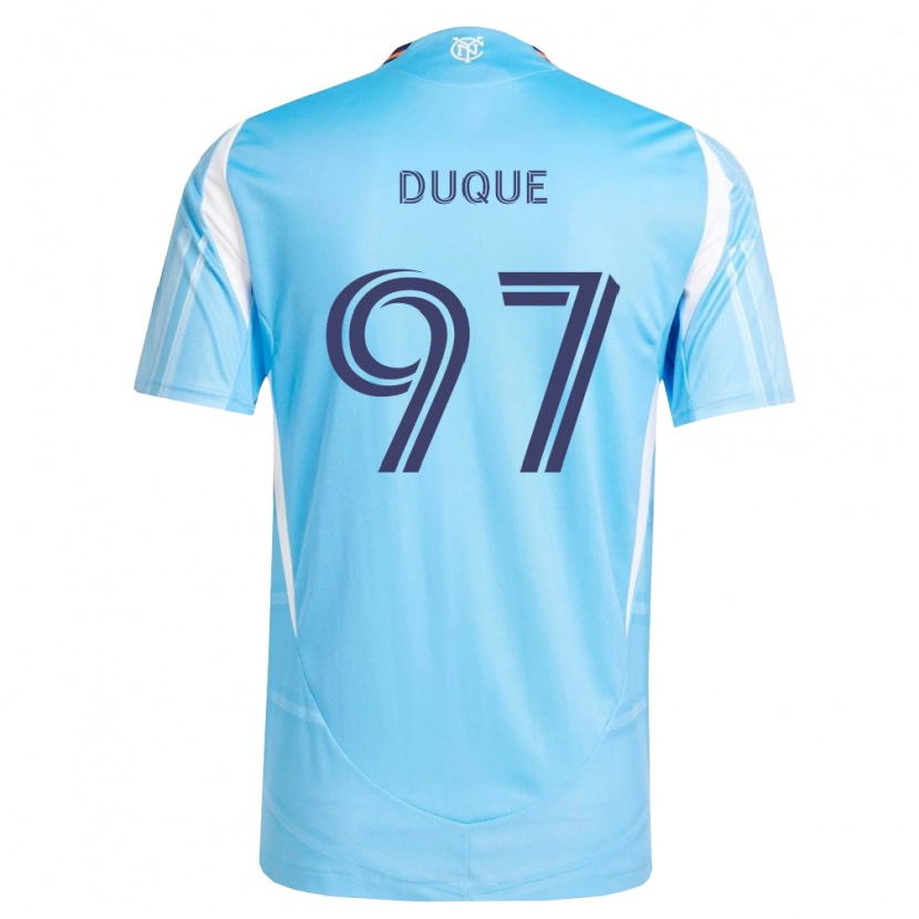 Danxen Niño Camiseta David Duque #97 Azul Cielo Blanco 1ª Equipación 2026/27 La Camisa México