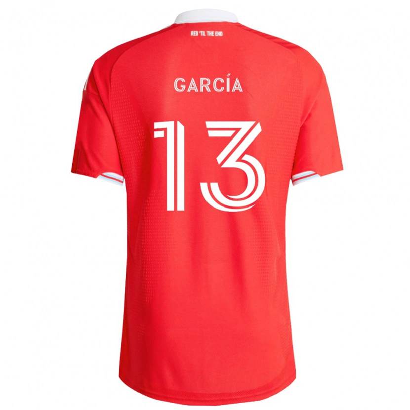 Danxen Niño Camiseta Deijan García #13 Rojo Azul Profundo Blanco 1ª Equipación 2026/27 La Camisa México