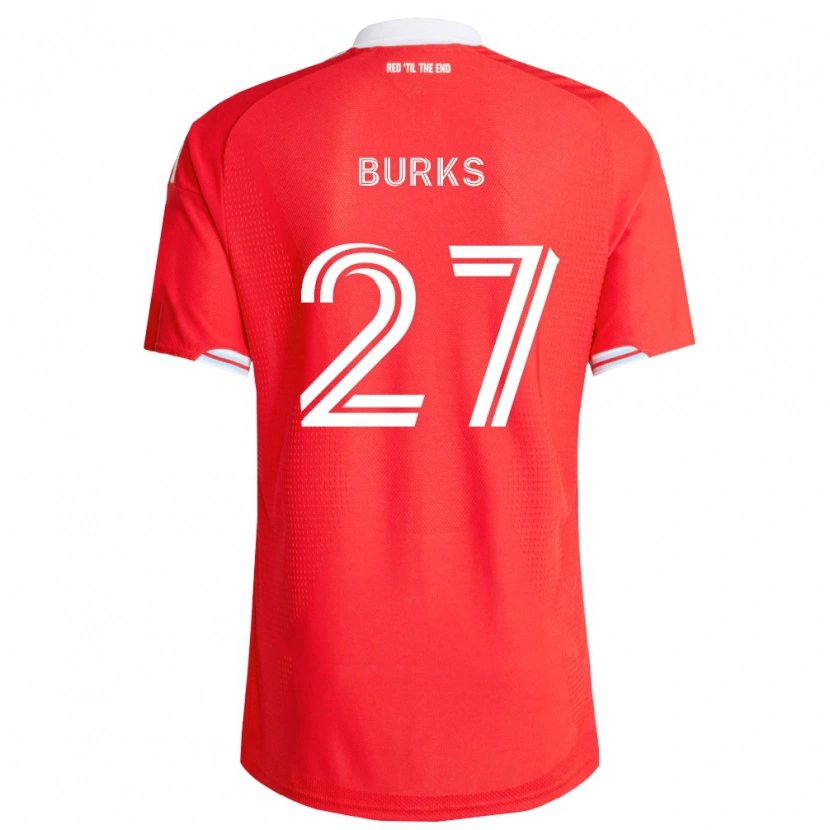 Danxen Niño Camiseta Kendall Burks #27 Rojo Azul Profundo Blanco 1ª Equipación 2026/27 La Camisa México