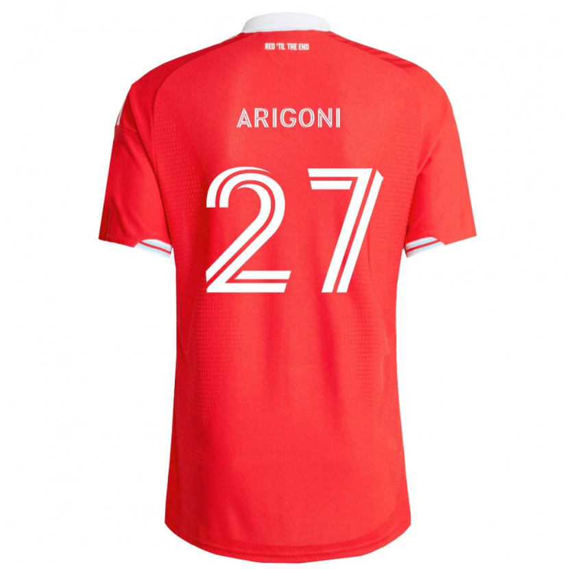 Danxen Niño Camiseta Allan Arigoni #27 Rojo Azul Profundo Blanco 1ª Equipación 2026/27 La Camisa México