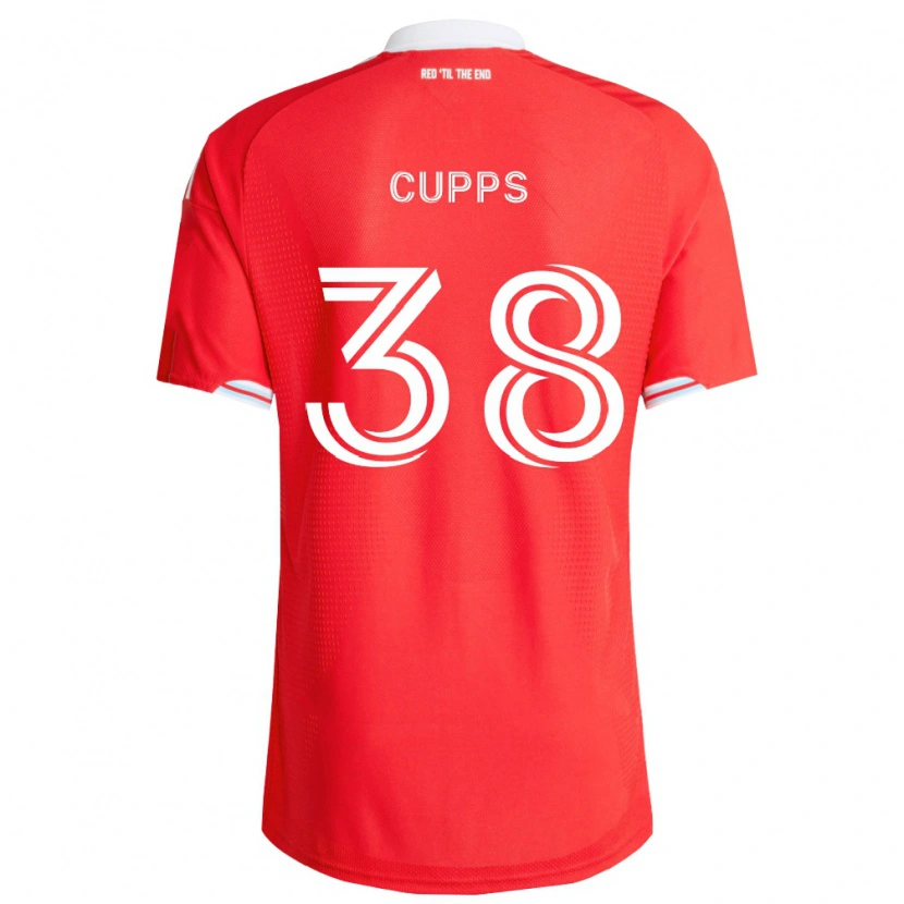 Danxen Niño Camiseta Christopher Cupps #38 Rojo Azul Profundo Blanco 1ª Equipación 2026/27 La Camisa México