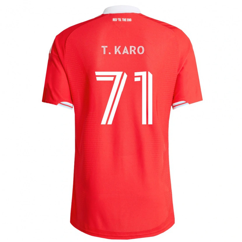 Danxen Niño Camiseta David Tchétchao Karo #71 Rojo Azul Profundo Blanco 1ª Equipación 2026/27 La Camisa México