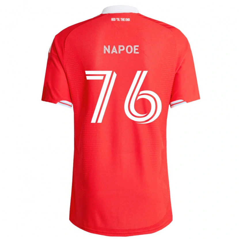 Danxen Niño Camiseta Milan Napoe #76 Rojo Azul Profundo Blanco 1ª Equipación 2026/27 La Camisa México