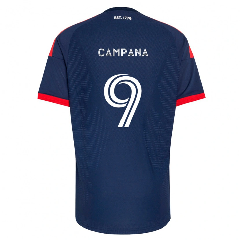 Danxen Niño Camiseta Leonardo Campana #9 Azul Real Rojo Blanco 1ª Equipación 2026/27 La Camisa México
