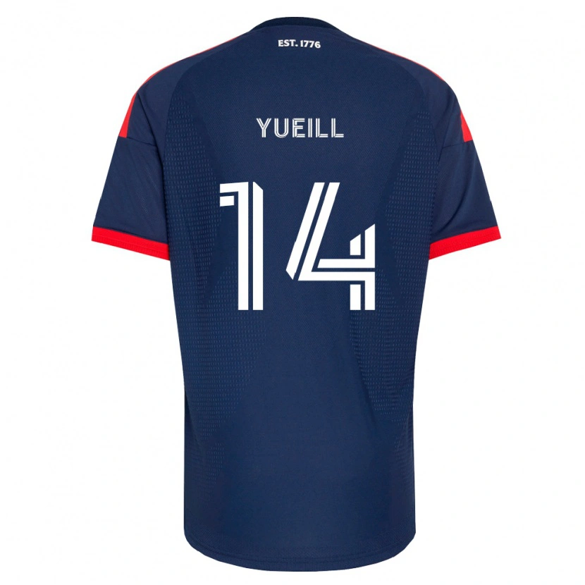 Danxen Niño Camiseta Jackson Yueill #14 Azul Real Rojo Blanco 1ª Equipación 2026/27 La Camisa México