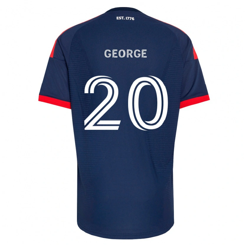 Danxen Niño Camiseta Sharod George #20 Azul Real Rojo Blanco 1ª Equipación 2026/27 La Camisa México