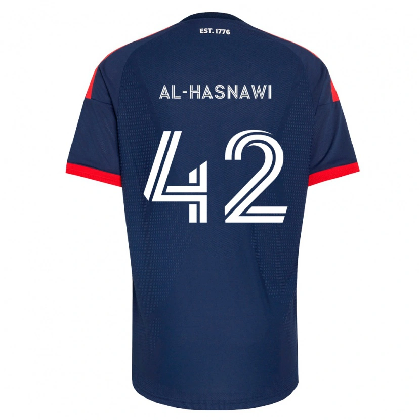 Danxen Niño Camiseta Moshtaba Al-Hasnawi #42 Azul Real Rojo Blanco 1ª Equipación 2026/27 La Camisa México