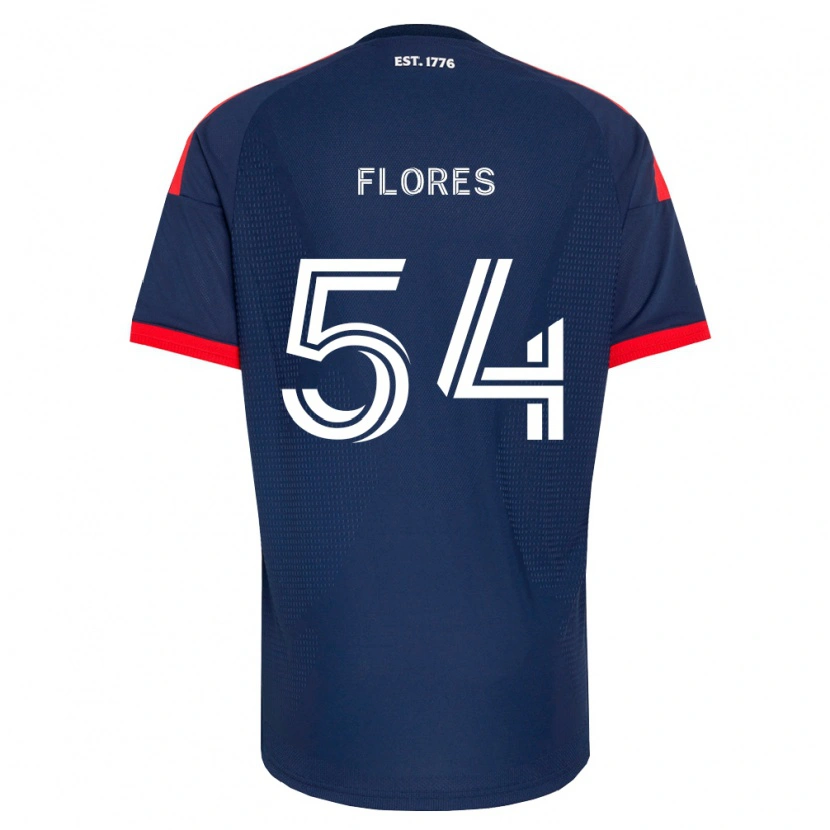Danxen Niño Camiseta Edwin Flores #54 Azul Real Rojo Blanco 1ª Equipación 2026/27 La Camisa México