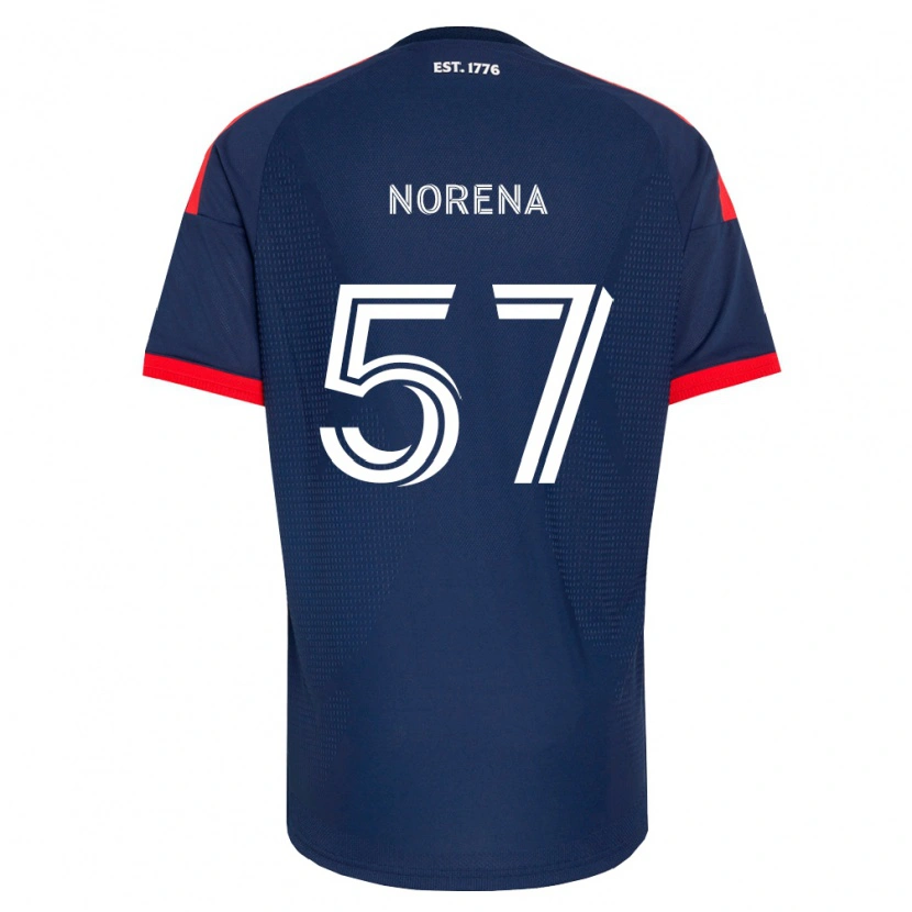 Danxen Niño Camiseta Bryan Norena #57 Azul Real Rojo Blanco 1ª Equipación 2026/27 La Camisa México