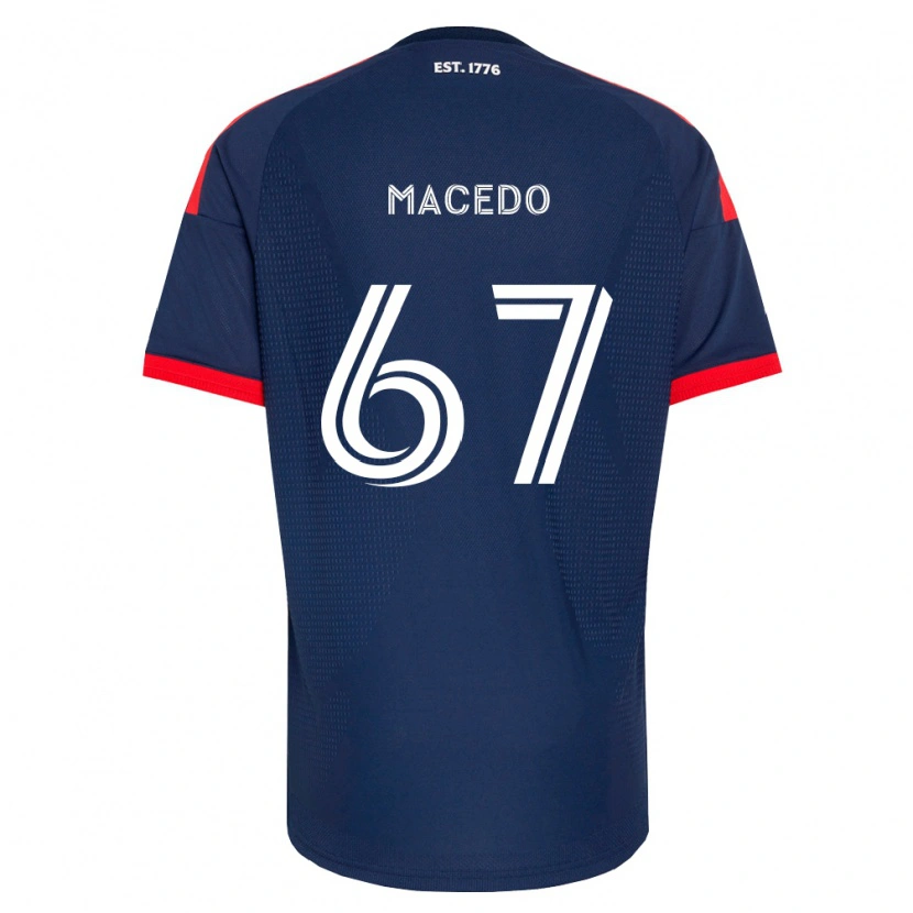 Danxen Niño Camiseta Josh Macedo #67 Azul Real Rojo Blanco 1ª Equipación 2026/27 La Camisa México