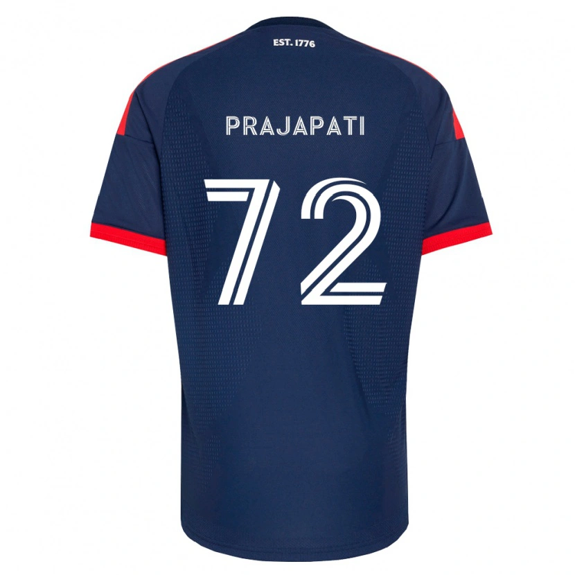 Danxen Niño Camiseta Aarin Prajapati #72 Azul Real Rojo Blanco 1ª Equipación 2026/27 La Camisa México