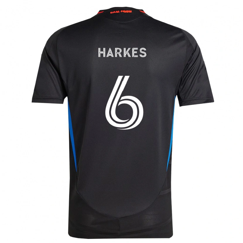 Danxen Niño Camiseta Ian Harkes #6 Azul Blanco Negro 1ª Equipación 2026/27 La Camisa México