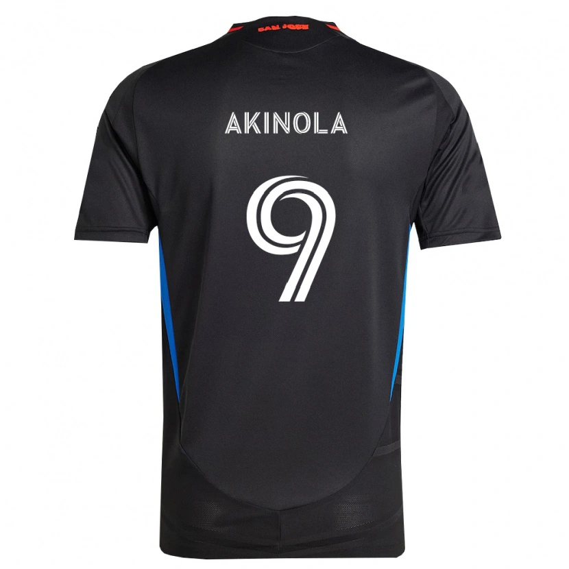 Danxen Niño Camiseta Ayo Akinola #9 Azul Blanco Negro 1ª Equipación 2026/27 La Camisa México