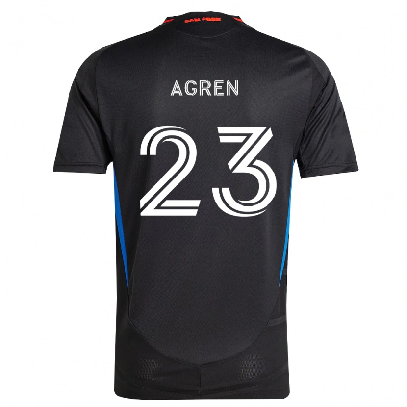 Danxen Niño Camiseta Oskar Agren #23 Azul Blanco Negro 1ª Equipación 2026/27 La Camisa México