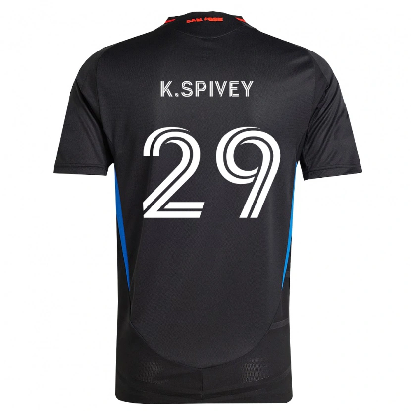 Danxen Niño Camiseta Kaedren Spivey #29 Azul Blanco Negro 1ª Equipación 2026/27 La Camisa México