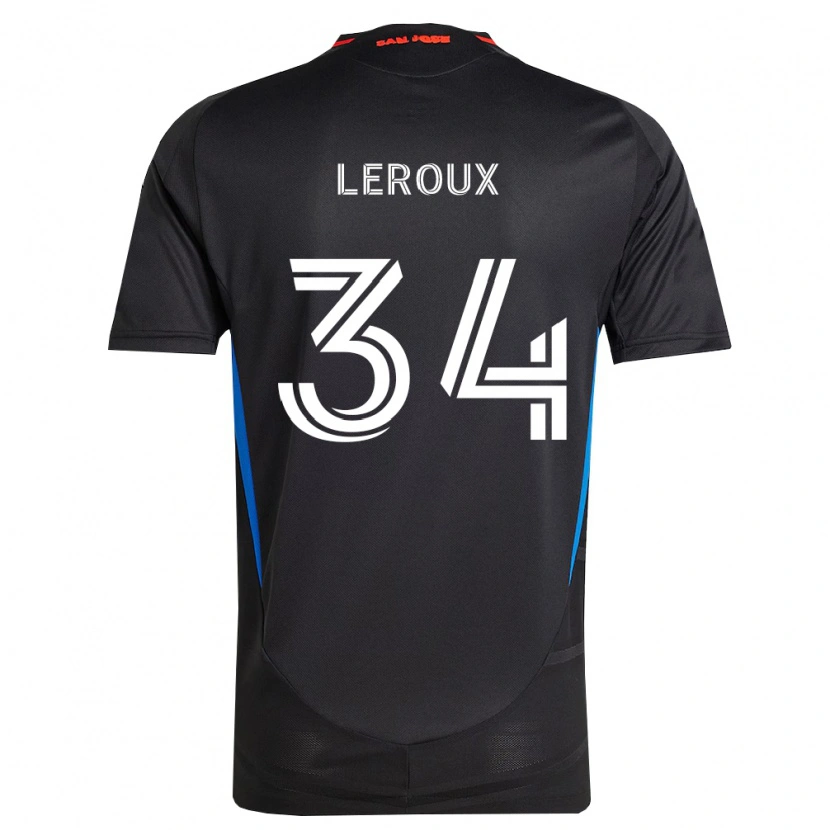 Danxen Niño Camiseta Beau Leroux #34 Azul Blanco Negro 1ª Equipación 2026/27 La Camisa México