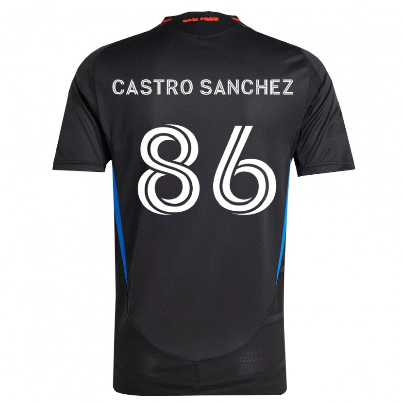 Danxen Niño Camiseta Andy Castro Sanchez #86 Azul Blanco Negro 1ª Equipación 2026/27 La Camisa México