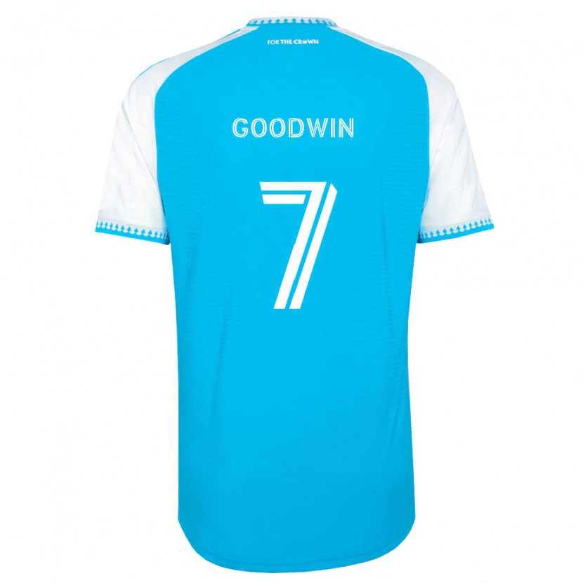 Danxen Niño Camiseta Archie Goodwin #7 Azul Cielo Blanco Negro 1ª Equipación 2026/27 La Camisa México