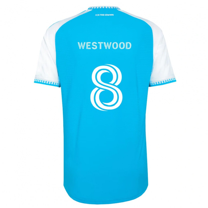Danxen Niño Camiseta Ashley Westwood #8 Azul Cielo Blanco Negro 1ª Equipación 2026/27 La Camisa México