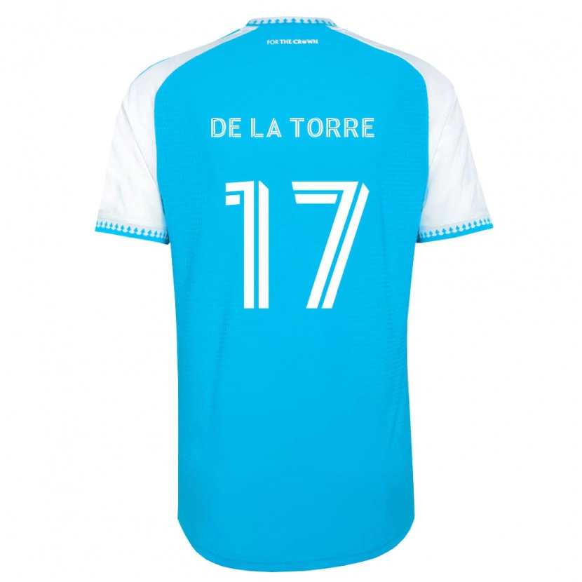 Danxen Niño Camiseta Luca De La Torre #17 Azul Cielo Blanco Negro 1ª Equipación 2026/27 La Camisa México